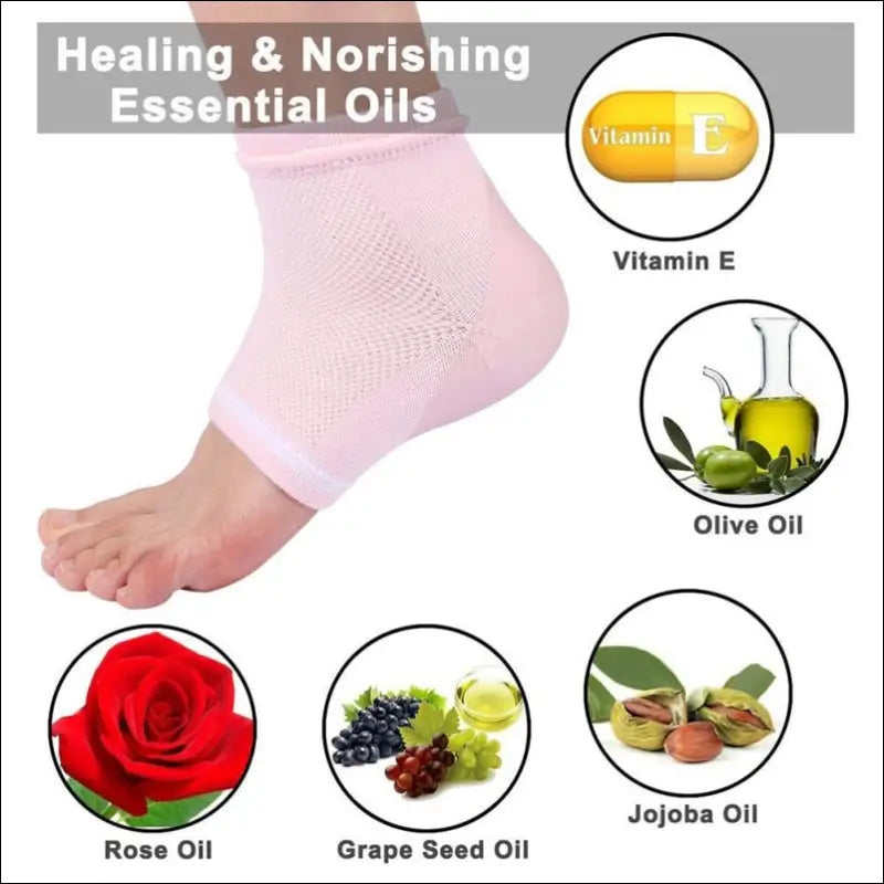 Silicone Moisturizing Gel Heel Socks For Cracked Dry Foot Skin Care Protectors Sock 1 Pair/2pcs