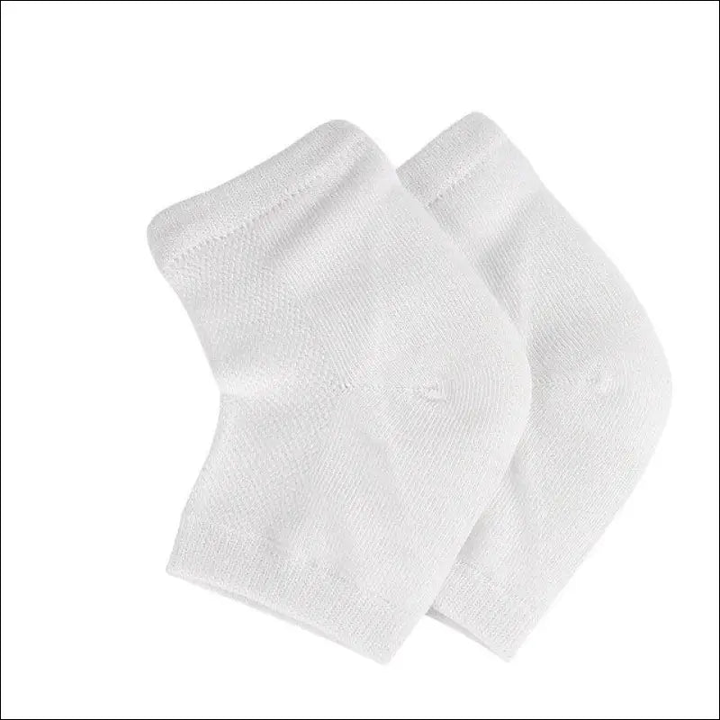 Silicone Moisturizing Gel Heel Socks For Cracked Dry Foot Skin Care Protectors Sock 1 Pair/2pcs - White