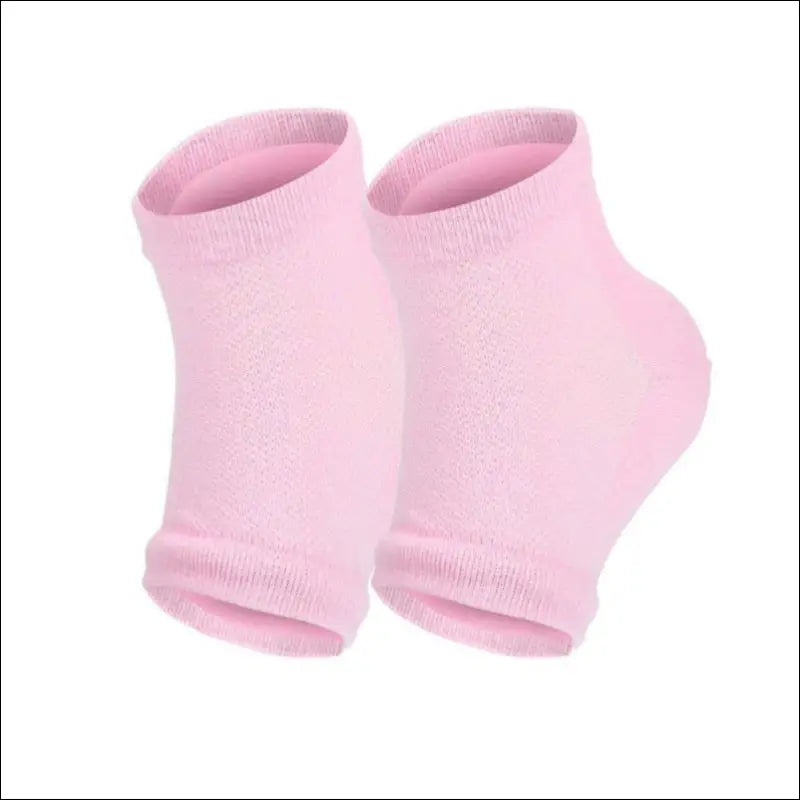 Silicone Moisturizing Gel Heel Socks For Cracked Dry Foot Skin Care Protectors Sock 1 Pair/2pcs - Pink