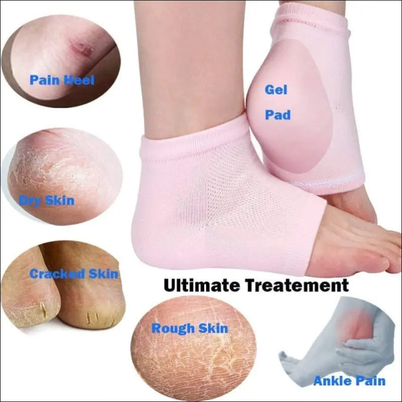 Silicone Moisturizing Gel Heel Socks For Cracked Dry Foot Skin Care Protectors Sock 1 Pair/2pcs