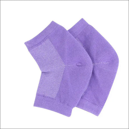 Silicone Moisturizing Gel Heel Socks For Cracked Dry Foot Skin Care Protectors Sock 1 Pair/2pcs - Purple