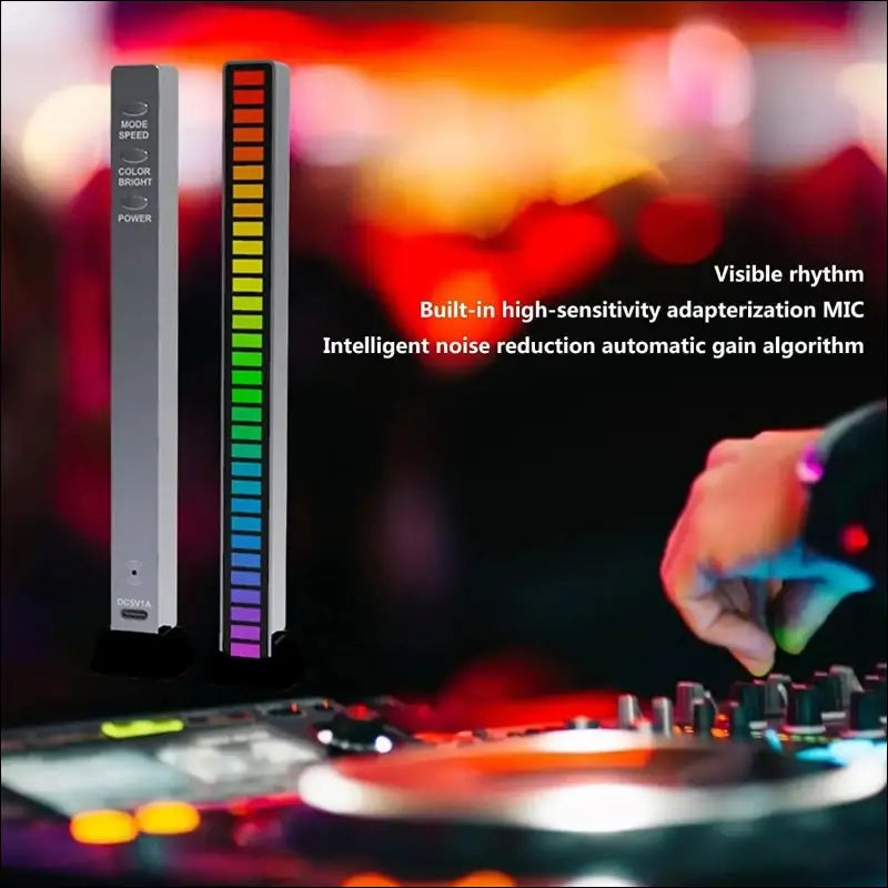 Smart RGB Symphony Sound Control LED Light | Music Rhythm Ambient Pickup Lamp | App-Controlled Desktop Decor for Gaming