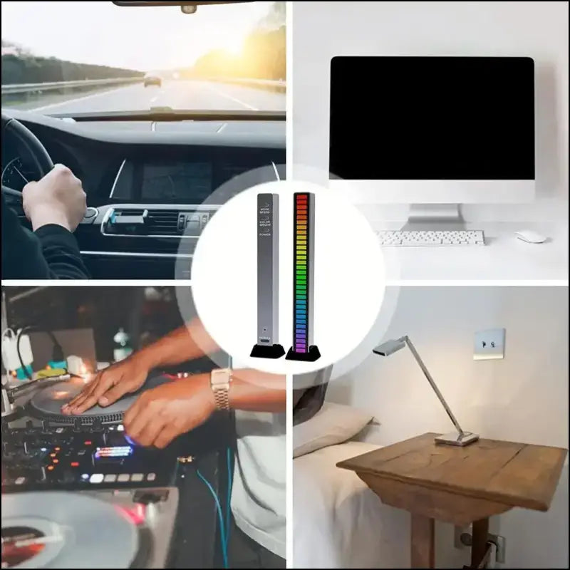 Smart RGB Symphony Sound Control LED Light | Music Rhythm Ambient Pickup Lamp | App-Controlled Desktop Decor for Gaming