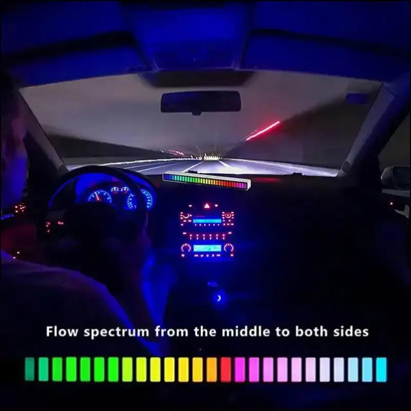 Smart RGB Symphony Sound Control LED Light | Music Rhythm Ambient Pickup Lamp | App-Controlled Desktop Decor for Gaming