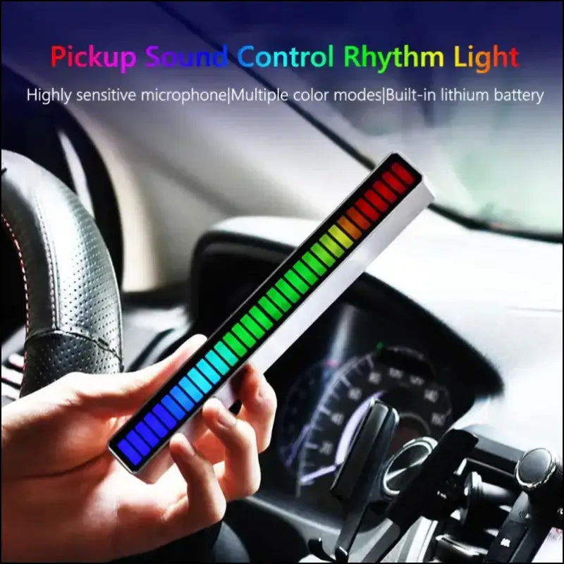 Smart RGB Symphony Sound Control LED Light | Music Rhythm Ambient Pickup Lamp | App-Controlled Desktop Decor for Gaming