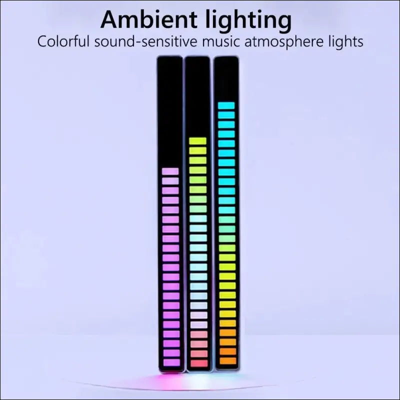 Smart RGB Symphony Sound Control LED Light | Music Rhythm Ambient Pickup Lamp | App-Controlled Desktop Decor for Gaming