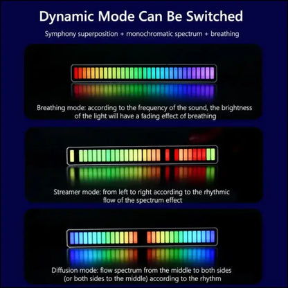 Smart RGB Symphony Sound Control LED Light | Music Rhythm Ambient Pickup Lamp | App-Controlled Desktop Decor for Gaming