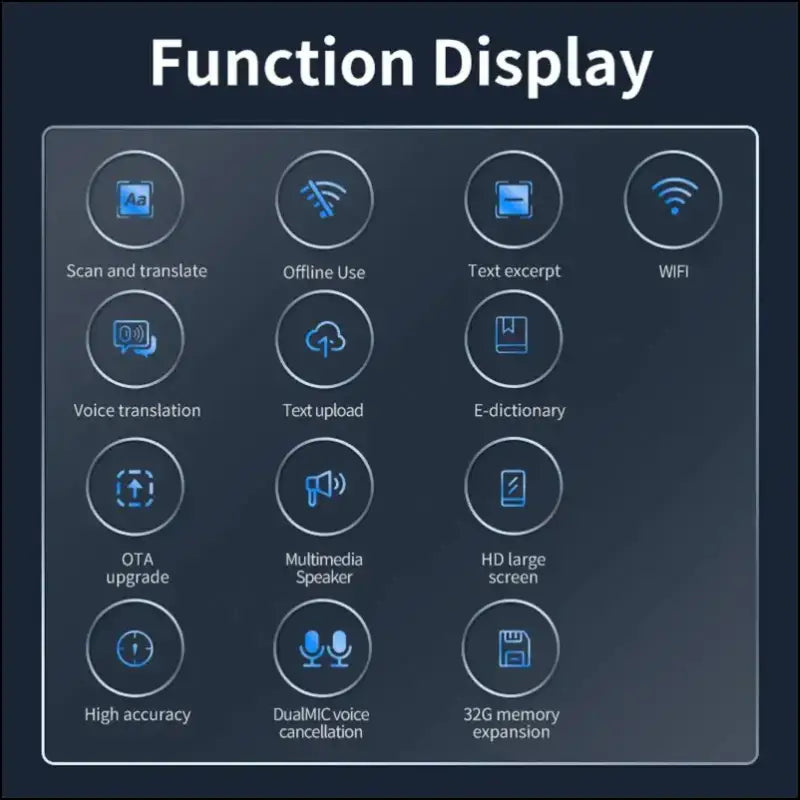 Smart Voice Translator Pen White International Edition – WiFi Translation Scanning for Multilingual Communication