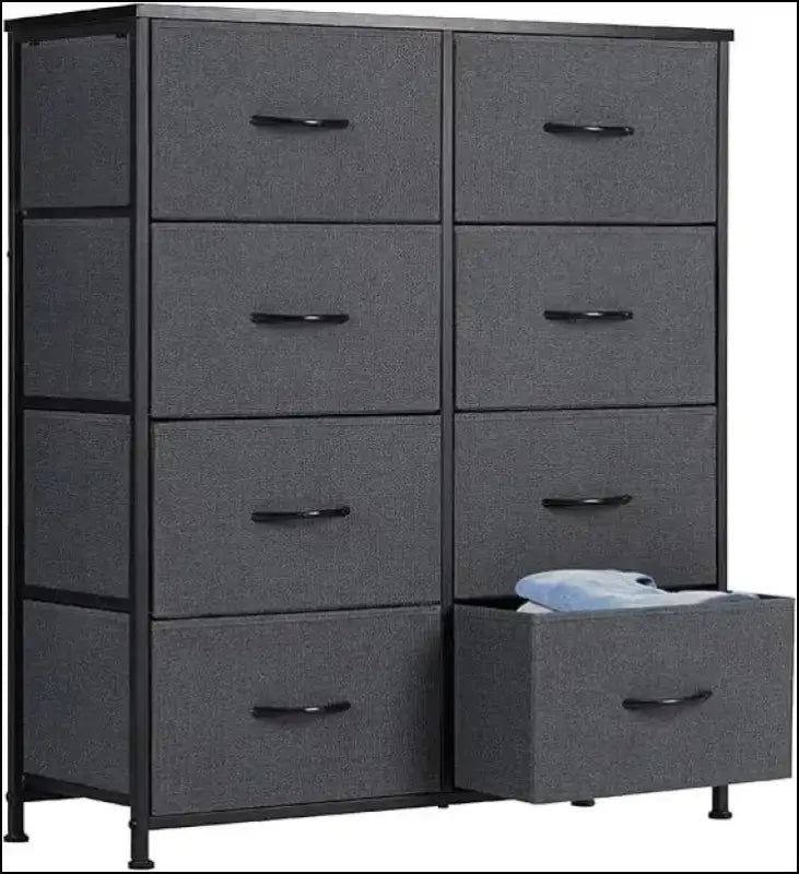 Tall Drawer Dresser for Bedroom - 8-Drawer Fabric Storage Tower Organizer Chest Clothes Closet - Drawers