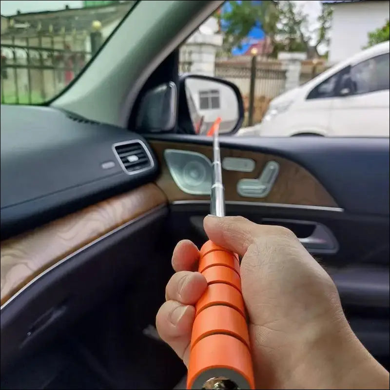 ’Telescopic Car Rearview Mirror Wiper Cleaning Tool | Auto Glass Mist Cleaner & Scraper | Essential Accessories