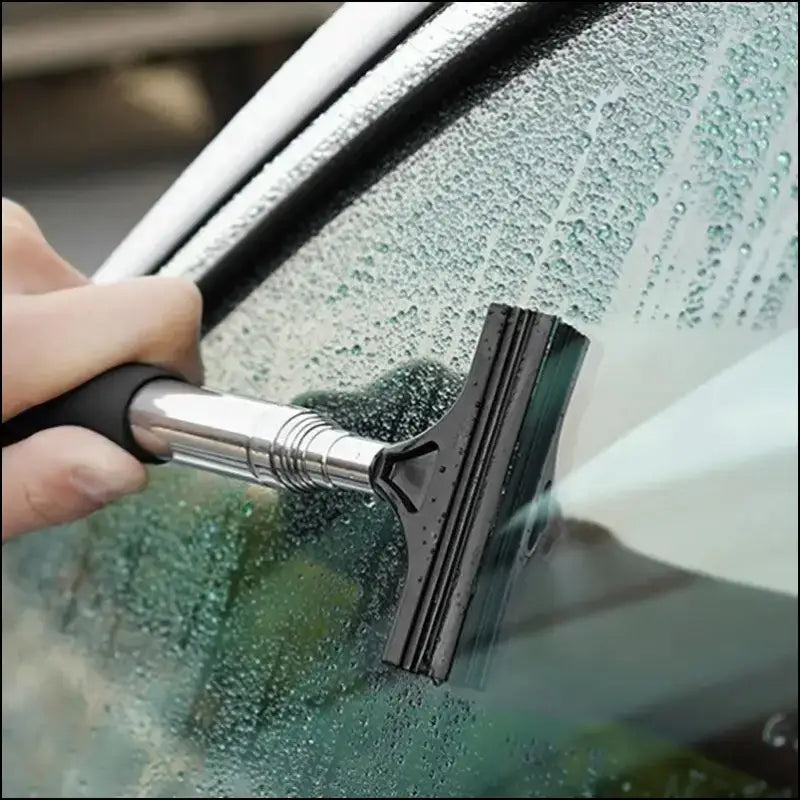 ’Telescopic Car Rearview Mirror Wiper Cleaning Tool | Auto Glass Mist Cleaner & Scraper | Essential Accessories