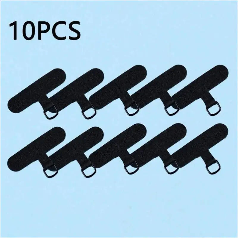 Universal TPU Mobile Phone Anti-Lost Lanyard Card Gasket | Detachable Nylon Strap Patch Tether Pad - 10/5/1Pcs - 10pcs