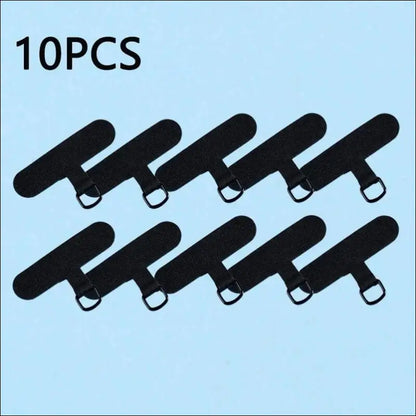 Universal TPU Mobile Phone Anti-Lost Lanyard Card Gasket | Detachable Nylon Strap Patch Tether Pad - 10/5/1Pcs - 10pcs