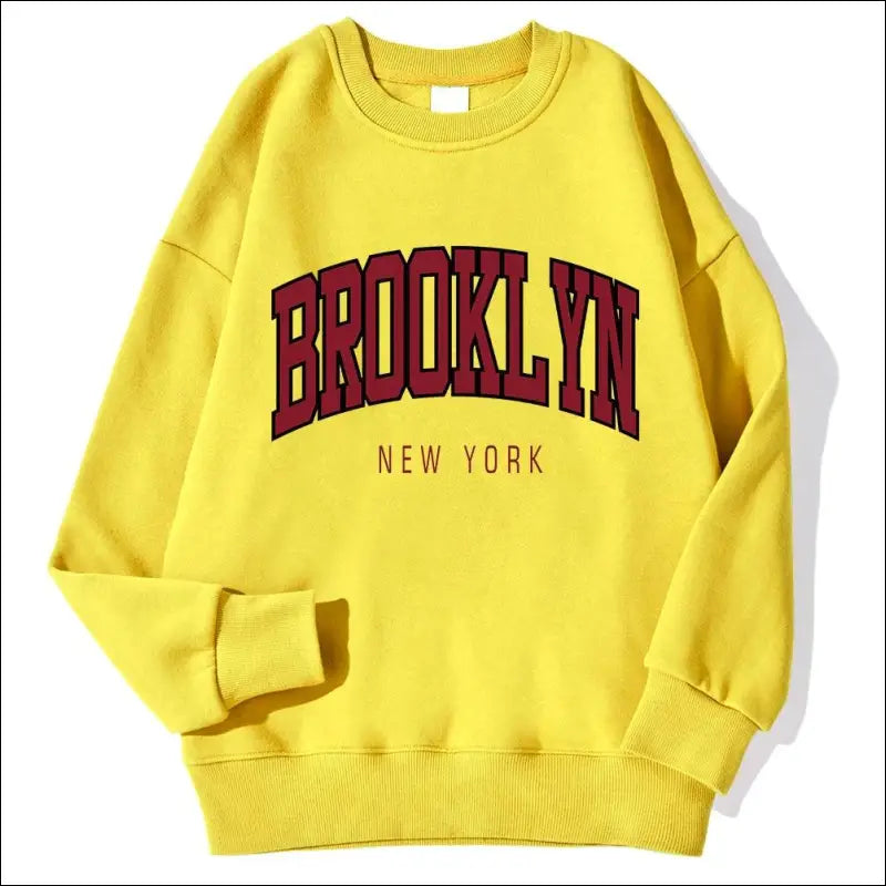 ’Women’s Brooklyn New York Printed Hoodie - Trendy Harajuku Cotton Sweatshirt Colorful & Durable’ - Women Hoodies