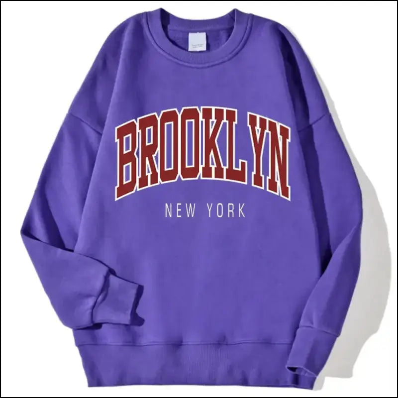 ’Women’s Brooklyn New York Printed Hoodie - Trendy Harajuku Cotton Sweatshirt Colorful & Durable’ - Women Hoodies