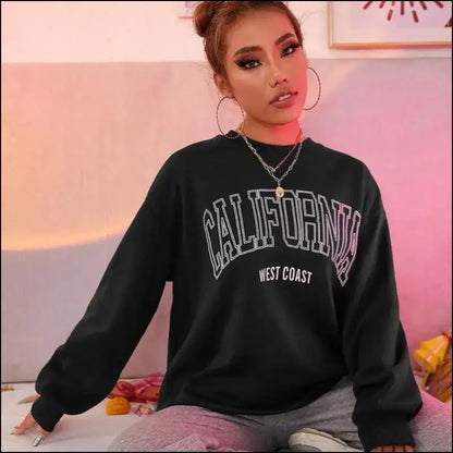 ’Women’s California West Coast Sweatshirt - Trendy Korean Pullover Hoodie Sporty & Stylish’ - Women Hoodies