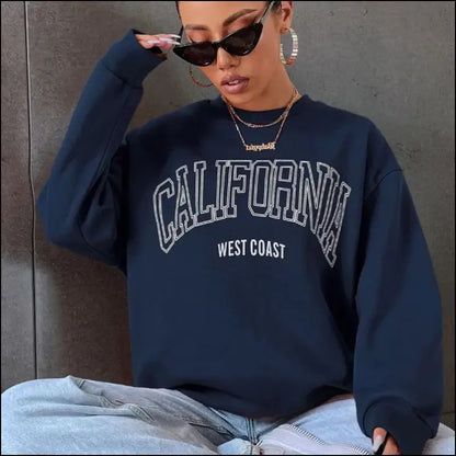 ’Women’s California West Coast Sweatshirt - Trendy Korean Pullover Hoodie Sporty & Stylish’ - Women Hoodies