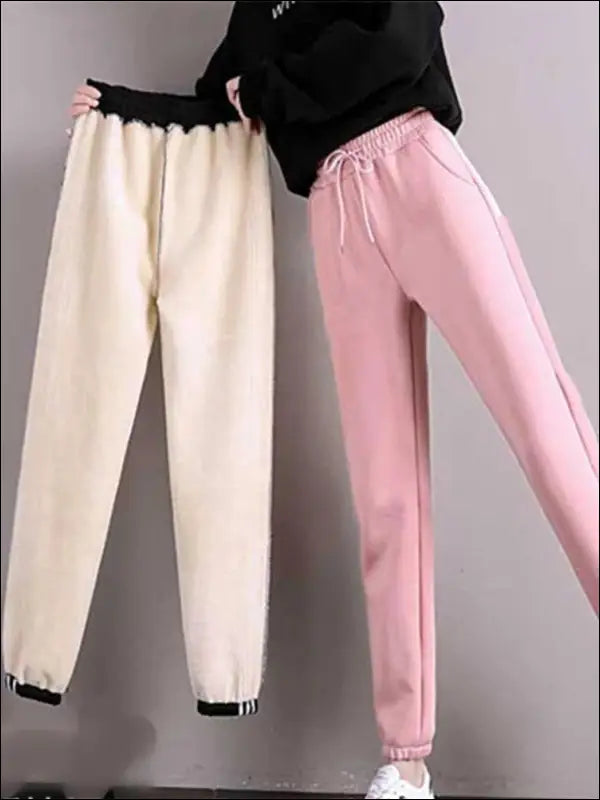 ’Women’s Winter Warm Fleece Leggings - Plus Size Thick Casual Pants Cozy Solid Color Trousers’ - Women