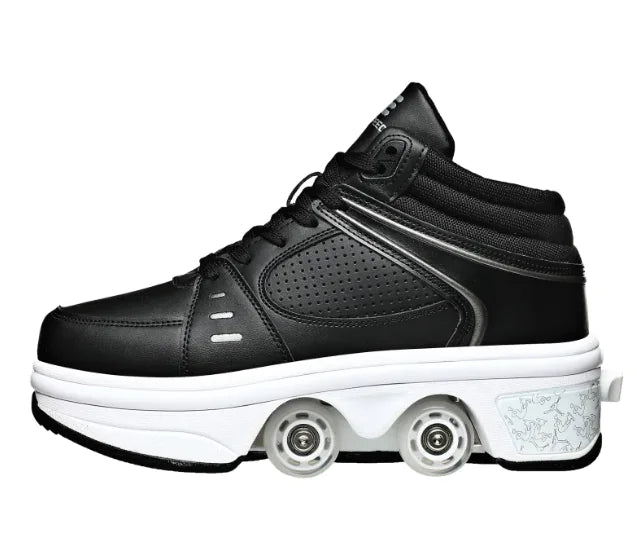 2-in-1 Convertible Roller Skates with Double Row Wheels