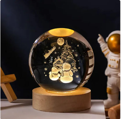 3D Planetary Crystal Ball Night Light